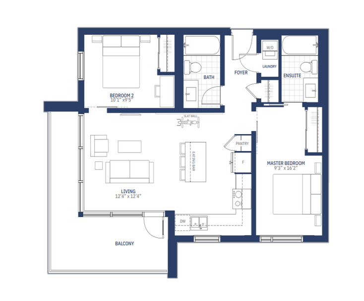floor plan- 2x2